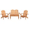 Ensemble de salon de jardin Adirondack 4 pcs bois acacia solide 559052559052
