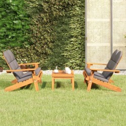 Ensemble de salon de jardin Adirondack 3 pcs bois acacia solide 559053559053