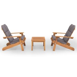 Ensemble de salon de jardin Adirondack 3 pcs bois acacia solide 559053559053