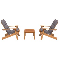 Ensemble de salon de jardin Adirondack 3 pcs bois acacia solide 559053559053