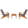 Ensemble de salon de jardin Adirondack 3 pcs bois acacia solide 559053559053