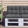 Coussin de palette anthracite 60x40x12 cm tissu 559054559054