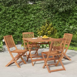 Ensemble à manger de jardin 5 pcs Bois d'acacia solide 559056559056