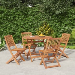 Ensemble à manger de jardin 5 pcs Bois d'acacia solide 559059559059