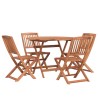 Ensemble à manger de jardin 5 pcs Bois d'acacia solide 559059559059