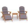 Ensemble de salon de jardin Adirondack 3 pcs bois acacia solide 559061559061