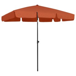Parasol de plage terre cuite 200x125 cm 559064559064