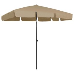 Parasol de plage taupe 200x125 cm 559066559066