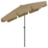 Parasol de plage taupe 200x125 cm 559066559066