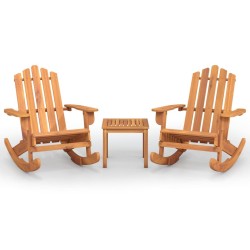 Ensemble de salon de jardin Adirondack 3 pcs bois acacia solide 559069559069