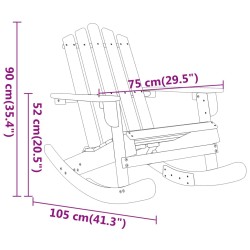 Ensemble de salon de jardin Adirondack 3 pcs bois acacia solide 559069559069