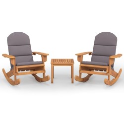Ensemble de salon de jardin Adirondack 3 pcs bois acacia solide 559073559073
