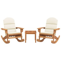 Ensemble de salon de jardin Adirondack 3 pcs bois acacia solide 559074559074