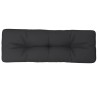Coussin de palette noir 120x40x12 cm tissu 559075559075