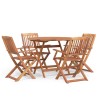 Ensemble à manger de jardin 5 pcs Bois d'acacia solide 559076559076