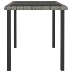 Table à dîner de jardin Gris 140x70x73 cm Résine tressée 559081559081