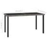 Table à dîner de jardin Gris 140x70x73 cm Résine tressée 559081559081