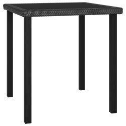 Table à dîner de jardin Noir 70x70x73 cm Résine tressée 559082559082