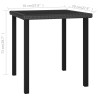 Table à dîner de jardin Noir 70x70x73 cm Résine tressée 559082559082