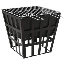 Foyer et barbecue 2 en 1 34x34x48 cm Acier 559095559095