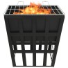 Foyer et barbecue 2 en 1 34x34x48 cm Acier 559095559095