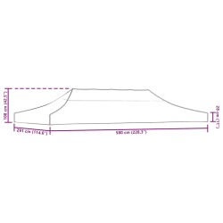 Toit de tente de réception 6x3 m Taupe 270 g/m² 559102559102