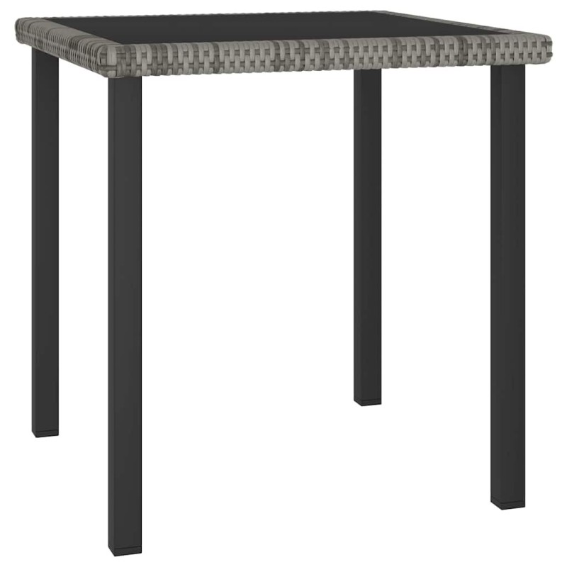 Table à dîner de jardin Gris 70x70x73 cm Résine tressée 559104559104