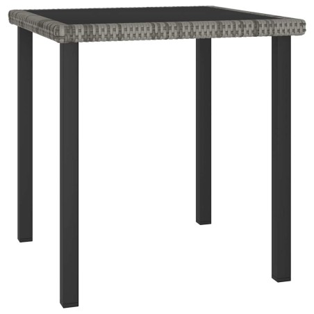 Table à dîner de jardin Gris 70x70x73 cm Résine tressée 559104559104