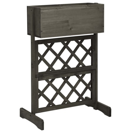 Jardinière à treillis de jardin Gris 45x30x74 cm Bois de sapin 559105559105