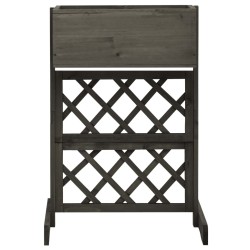 Jardinière à treillis de jardin Gris 45x30x74 cm Bois de sapin 559105559105
