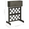 Jardinière à treillis de jardin Gris 45x30x74 cm Bois de sapin 559105559105