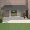 Auvent rétractable anthracite 5x3 m tissu et aluminium 559107559107