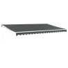 Auvent rétractable anthracite 5x3 m tissu et aluminium 559107559107