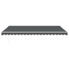 Auvent rétractable anthracite 5x3 m tissu et aluminium 559107559107