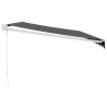 Auvent rétractable anthracite 5x3 m tissu et aluminium 559107559107