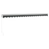 Auvent rétractable anthracite 5x3 m tissu et aluminium 559107559107