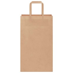 Sacs en papier 50 pcs avec poignées marron 21x11x36 cm 559116559116