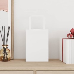Sacs en papier 250 pcs avec poignées blanc 15x8x21 cm 559120559120