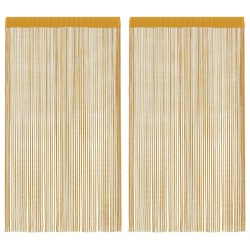 Rideaux à fils 2 pcs or 140x250 cm 559123559123
