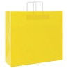 Sacs en papier 250 pcs avec poignées jaune 54x15x49 cm 559124559124