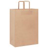 Sacs en papier 250 pcs avec poignées marron 32x17x44 cm 559137559137