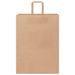 Sacs en papier 250 pcs avec poignées marron 32x17x44 cm 559137559137