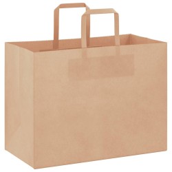 Sacs en papier 250 pcs avec poignées marron 32x17x25 cm 559138559138