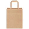 Sacs en papier 250 pcs avec poignées marron 18x8x22 cm 559139559139
