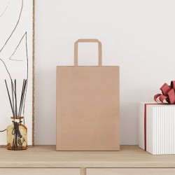 Sacs en papier 250 pcs avec poignées marron 21x11x28 cm 559140559140