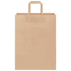 Sacs en papier 250 pcs avec poignées marron 26x12x35 cm 559141559141