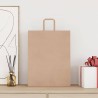 Sacs en papier 250 pcs avec poignées marron 32x12x42 cm 559144559144