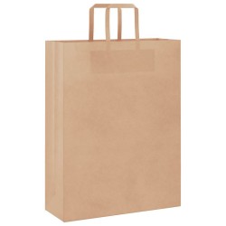 Sacs en papier 50 pcs avec poignées marron 32x12x42 cm 559145559145