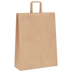 Sacs en papier 50 pcs avec poignées marron 32x12x42 cm 559145559145