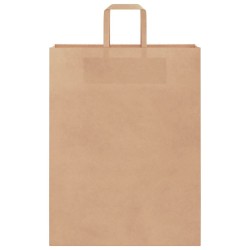 Sacs en papier 50 pcs avec poignées marron 32x12x42 cm 559145559145